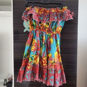 Antica santoria strapless dress